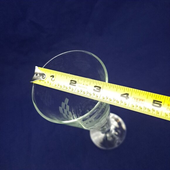 Anchor Hocking Cubist Pilsner Glass Clear Etched Design Collectible Drinkware - Picture 9 of 11